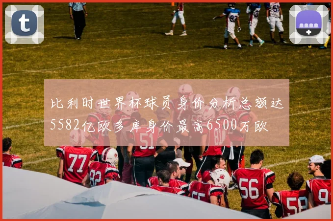比利时世界杯球员身价分析总额达5582亿欧多库身价最高6500万欧